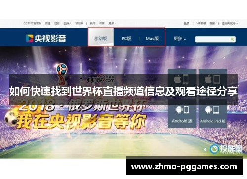 如何快速找到世界杯直播频道信息及观看途径分享